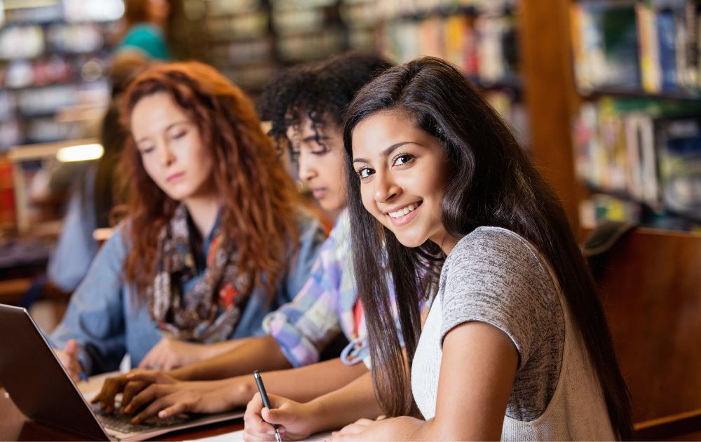 college students studying