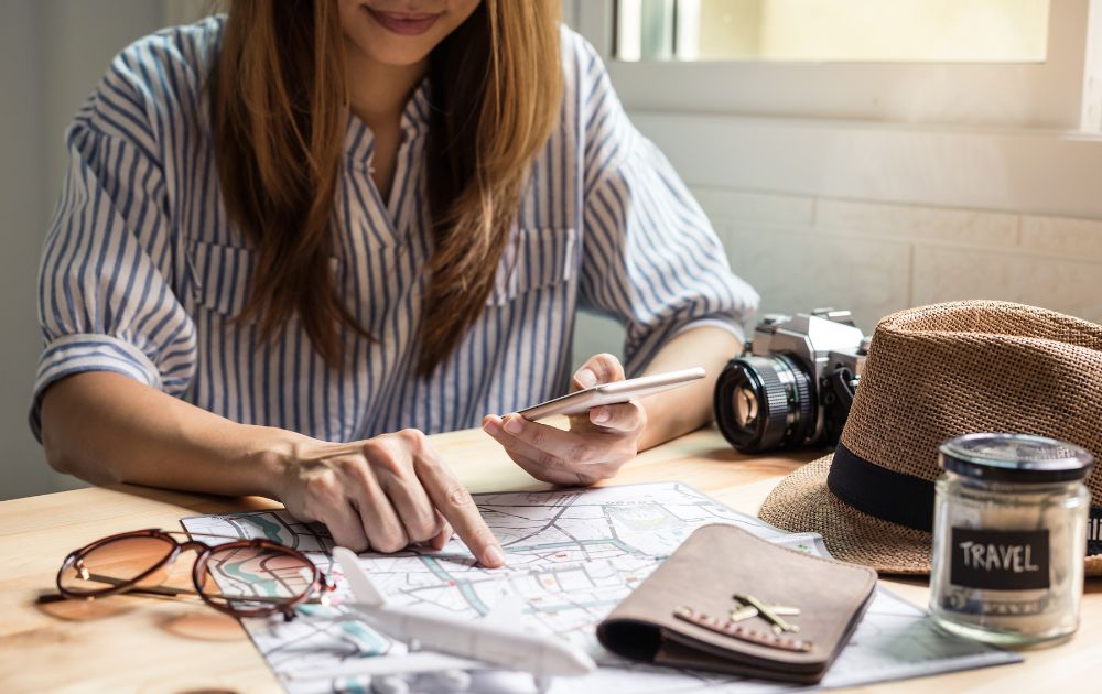 woman planning to travel