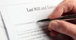 Person creating a last will