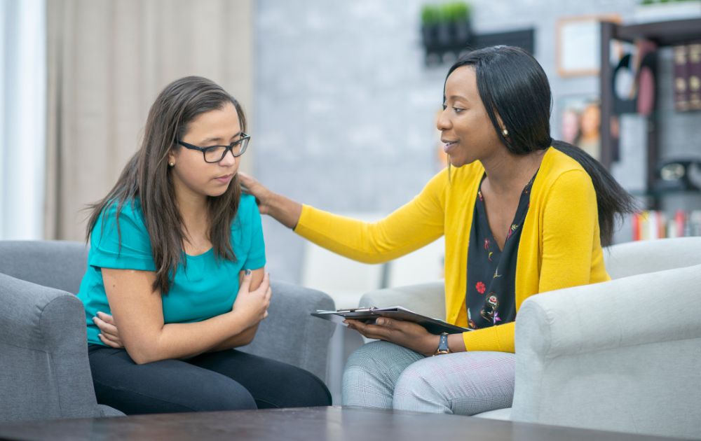 mental health provider with patient