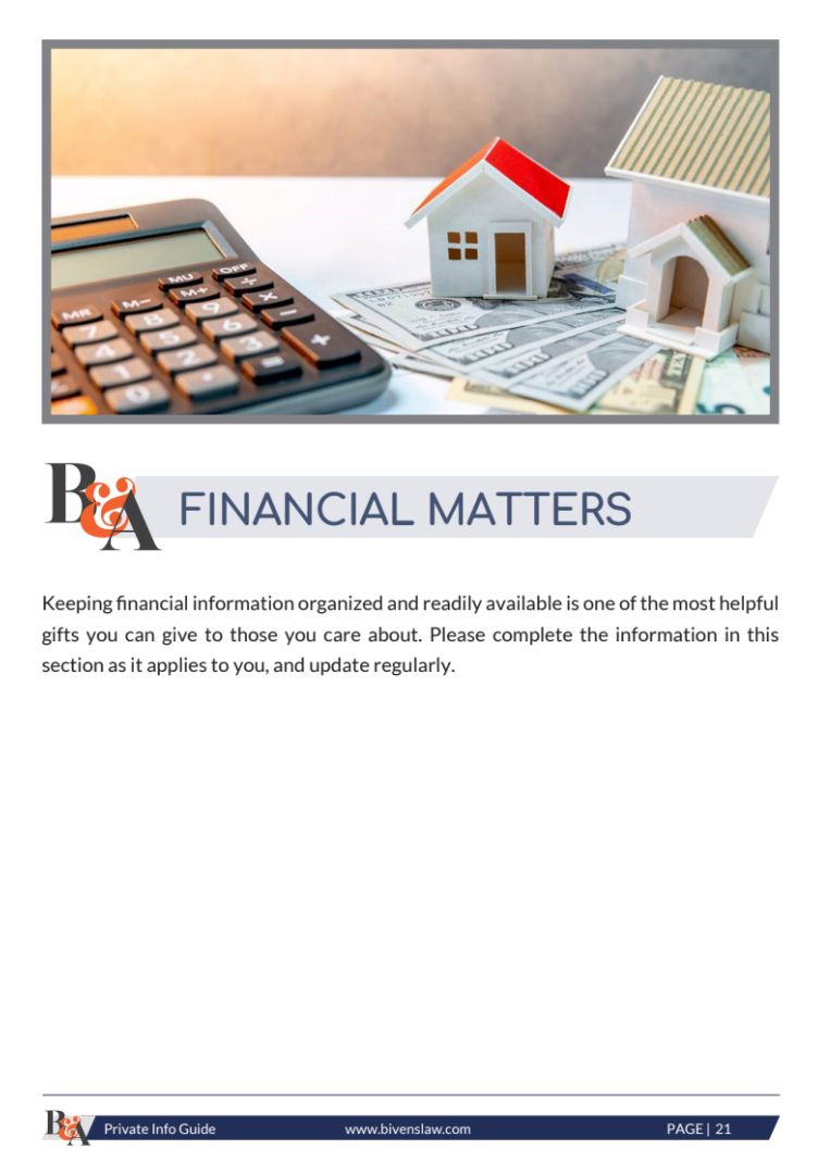 Private Information Guide: Personal and Financial Organizer - Image 4